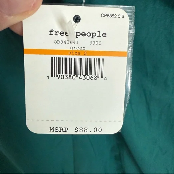 Free People New Women Green Backless Dress Sz S - Picture 3 of 10